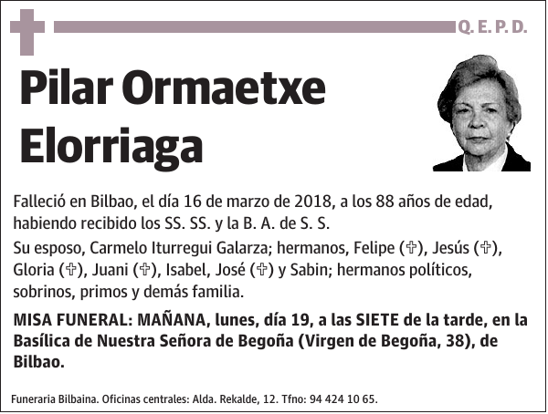 Pilar Ormaetxe Elorriaga