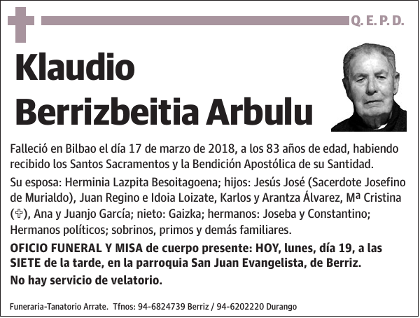 Klaudio Berrizbeitia Arbulu