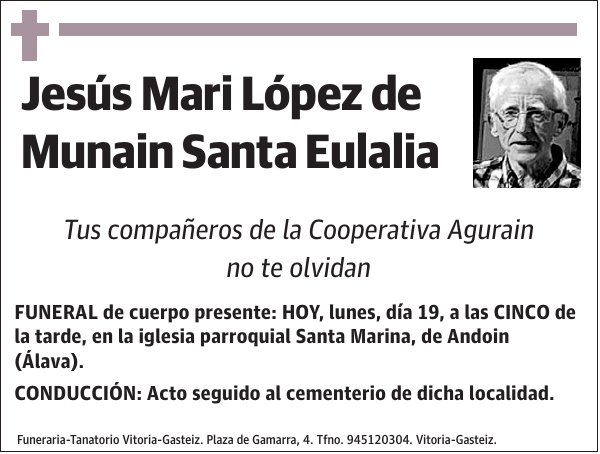 Jesús Mari López de Munain Santa Eulalia