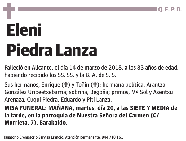 Eleni Piedra Lanza