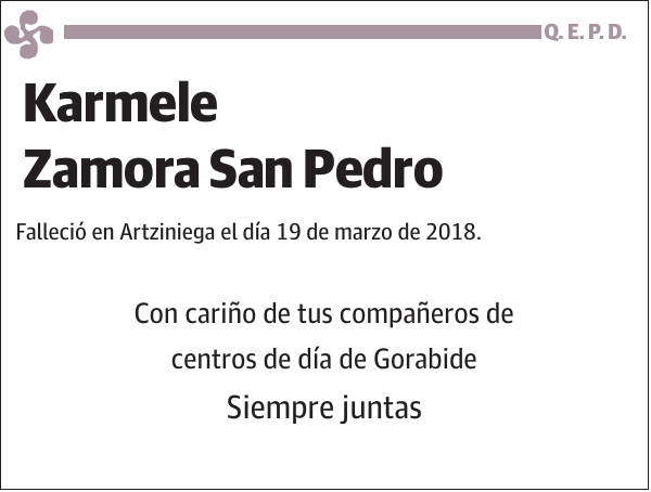 Karmele Zamora San Pedro