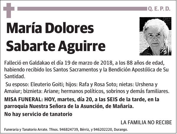 María Dolores Sabarte Aguirre