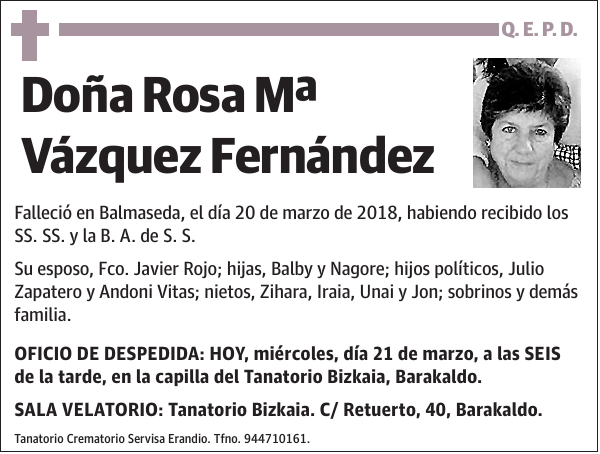 Rosa Mª Vázquez Fernández