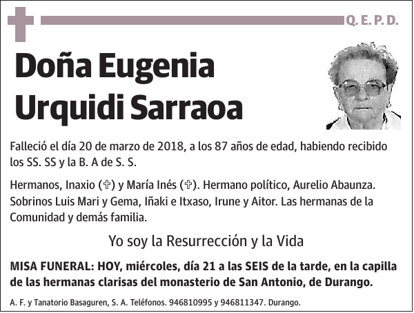 Eugenia Urquidi Sarraoa