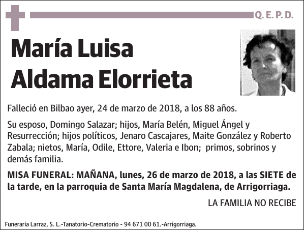 María Luisa Aldama Elorrieta