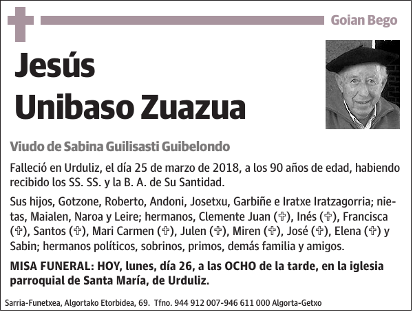 Jesús Unibaso Zuazua