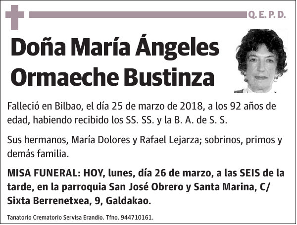 María Ángeles Ormaeche Bustinza