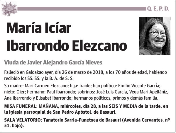 María Icíar Ibarrondo Elezcano