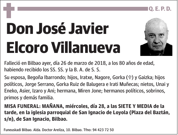 José Javier Elcoro Villanueva