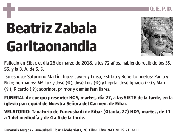 Beatriz Zabala Garitaonandia