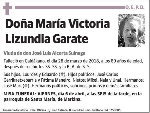 María Victoria Lizundia Garate