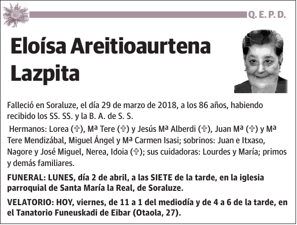 Eloísa Areitioaurtena Lazpita