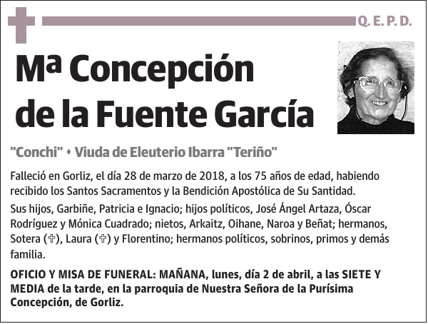 Mª Concepción de la Fuente García