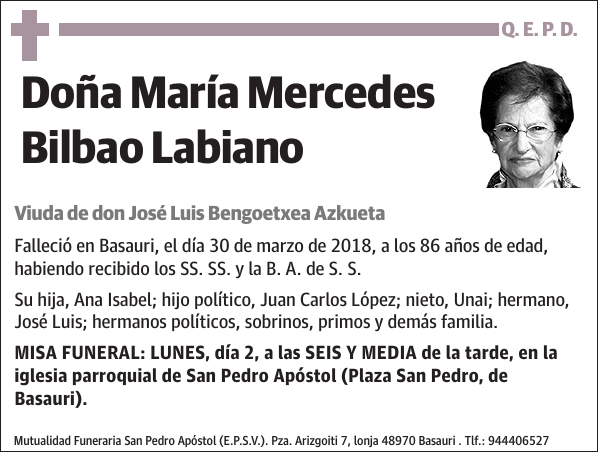 María Mercedes Bilbao Labiano