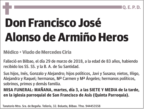 Francisco José Alonso de Armiño Heros