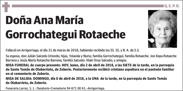 Ana María Gorrochategui Rotaeche