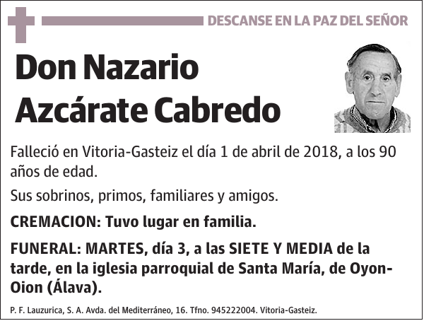 Nazario Azcárate Cabredo