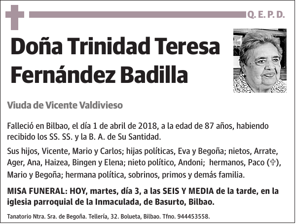 Trinidad Teresa Fernández Badilla