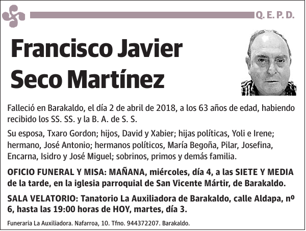 Francisco Javier Seco Martínez