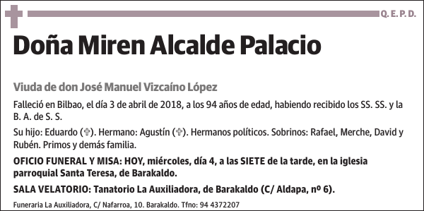 Miren Alcalde Palacio