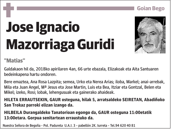 Jose Ignacio Mazorriaga Guridi