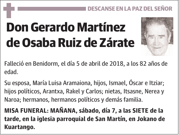 Gerardo Martínez de Osaba Ruiz de Zárate