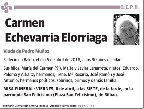 Carmen Echevarria Elorriaga