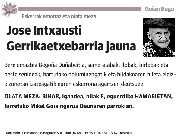 Jose Intxausti Gerrikaetxebarria