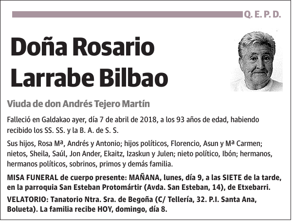 Rosario Larrabe Bilbao