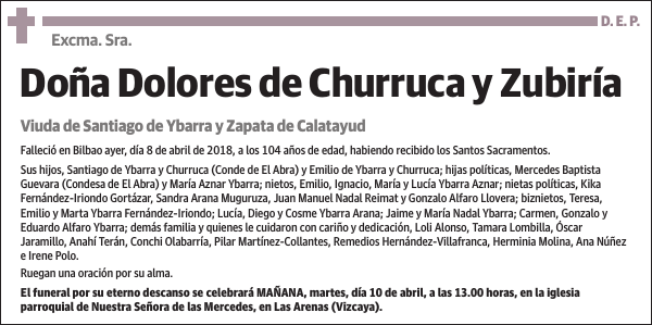 Dolores de Churruca y Zubiría