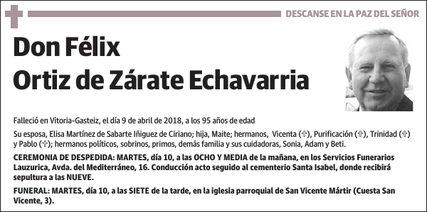 Félix Ortiz de Zárate Echavarria