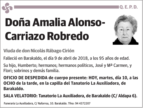 Amalia Alonso- Carriazo Robredo