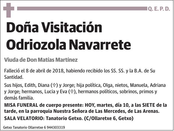 Visitación Odriozola Navarrete