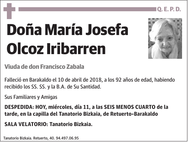 María Josefa Olcoz Iribarren