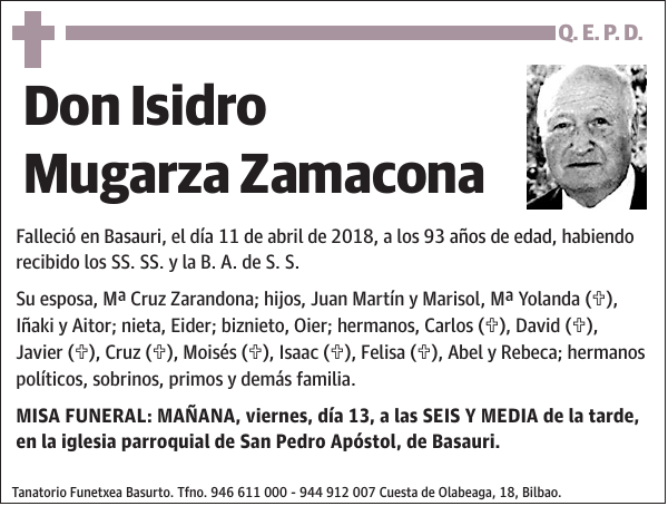 Isidro Mugarza Zamacona