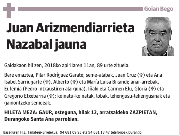 Juan Arizmendiarrieta Nazabal