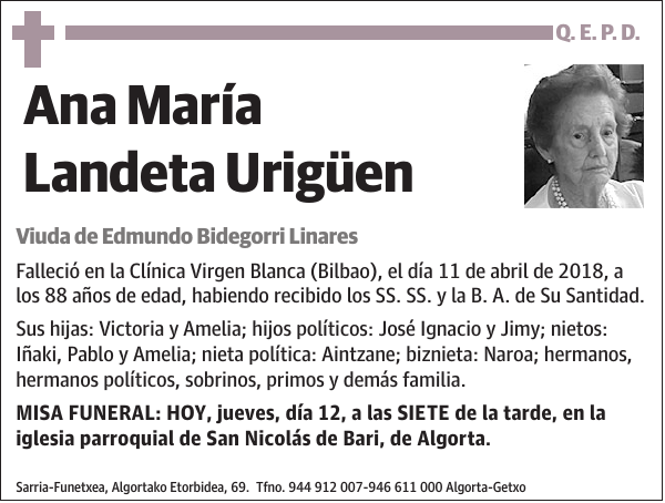 Ana María Landeta Urigüen