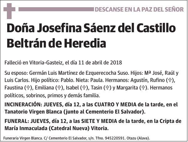 Josefina Sáenz del Castillo Beltrán de Heredia