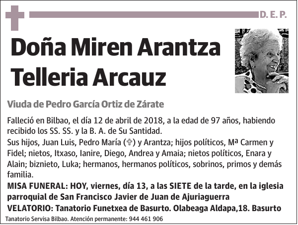 Miren Arantza Telleria Arcauz