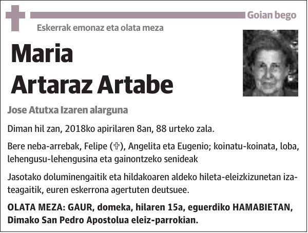 Maria Artaraz Artabe