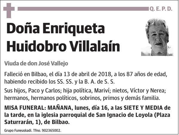 Enriqueta Huidobro Villalaín