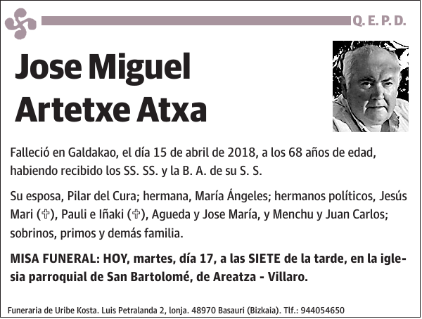 Jose Miguel Artetxe Atxa