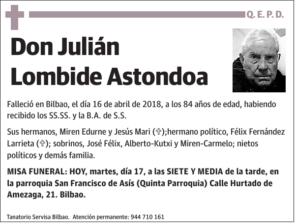 Julián Lombide Astondoa