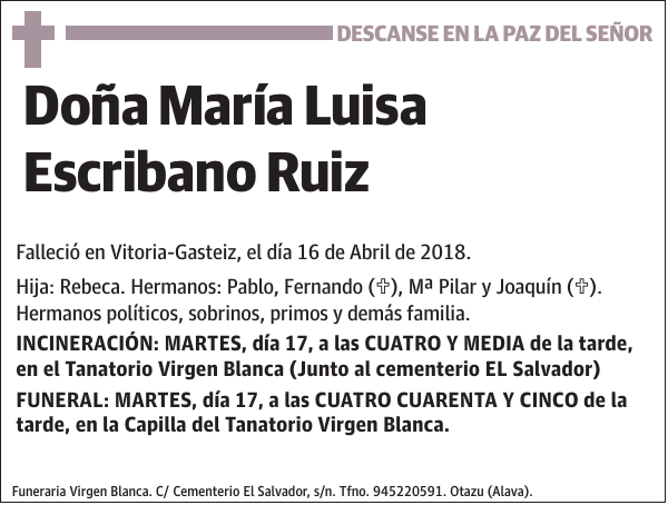 María Luisa Escribano Ruiz