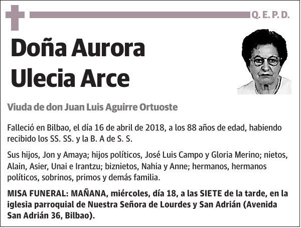 Aurora Ulecia Arce