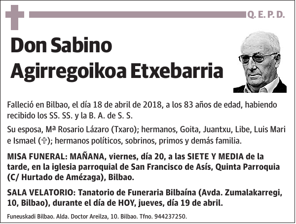 Sabino Agirregoikoa Etxebarria