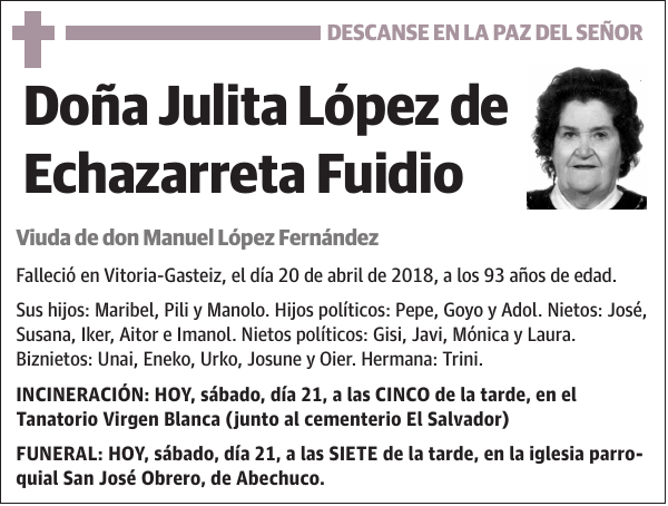 Julita López de Echazarreta Fuidio