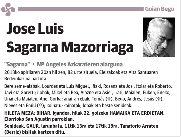 Jose Luis Sagarna Mazorriaga