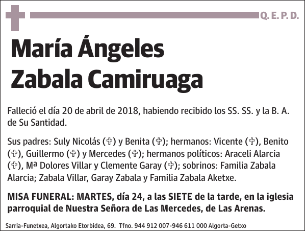 María Ángeles Zabala Camiruaga