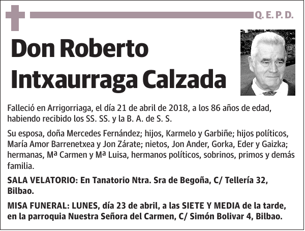 Roberto Intxaurraga Calzada